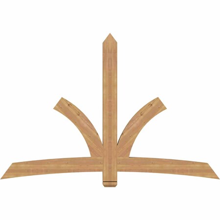 Ekena Millwork Davenport Timber Gable Bracket, Western Red Cedar, 84"W x 56"H x 3 1/2"D x 5 1/2"F, 16/12 Pitch GBW084X56X0406DAV00SWR